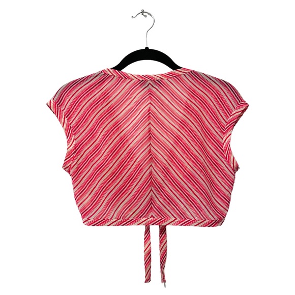 LA PERLA Cropped Tie Front Striped Top, Size 42 (XS/S) - Picture 2 of 7